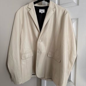 Frankie Shop Olympia Faux Leather Blazer